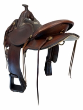 HOLD 2026/04/08c 16 Inch Used Rocking R Trail Saddle Wide Tree