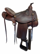HOLD 2026/04/08c 16 Inch Used Rocking R Trail Saddle Wide Tree