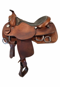 SOLD 2025/09/08 16 Inch Used Rocking R Training Saddle 1300