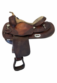 16 Inch Used Saddlesmith Bob Loomis Reining Saddle Medium Tree 22673.1
