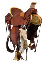 SOLD 2025/09/04j  16 Inch Used Sharon Saare Roping Saddle