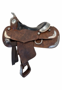 16 Inch Used Silver Mesa Show Saddle Medium Tree