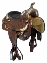 PRICE REDUCED!  16 Inch Used Silver Mesa Show Saddle Medium Tree