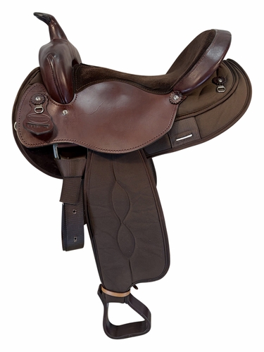 16 Inch Used South Bend Pawnee Cordura Trail Saddle X Wide Tree 2900