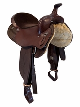16 Inch Used South Bend Pawnee Cordura Trail Saddle X Wide Tree 2900