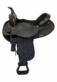 16 Inch Used South Bend Pawnee Haflinger Cordura Trail Saddle X Wide Tree 2900