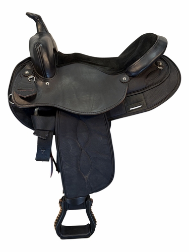 SOLD 2026/03/29  16 Inch Used South Bend Pawnee Haflinger Cordura Trail Saddle X Wide Tree 2900