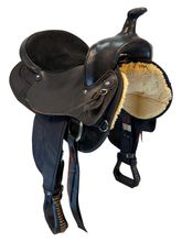 SOLD 2026/03/29  16 Inch Used South Bend Pawnee Haflinger Cordura Trail Saddle X Wide Tree 2900