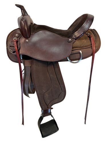 16 Inch Used South Bend Saddle Co Lady Flex Cordura Trail Saddle Wide Tree 2002