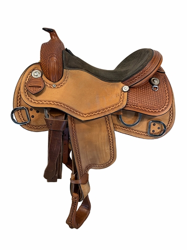 16 Inch Used South Bend Training Saddle Wide Tree 2387