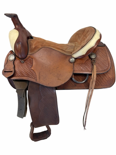16 Inch Used Southern RE Roping Saddle Wide Tree