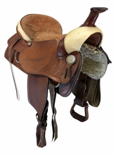 16 Inch Used Southern RE Roping Saddle Wide Tree