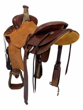 16 Inch Used SRS Roping Saddle Wide Tree