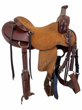 16 Inch Used SRS Roping Saddle Wide Tree