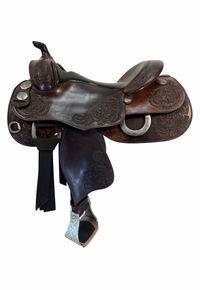 16 Inch Used Sterling Custom Saddles Reining Saddle Medium Tree