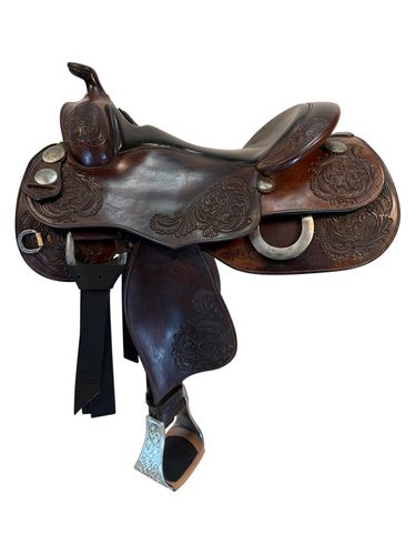 16 Inch Used Sterling Custom Saddles Reining Saddle Medium Tree