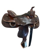 16 Inch Used Sterling Custom Saddles Reining Saddle Medium Tree