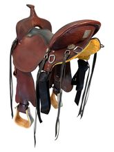 SOLD 2025/09/22j  16 Inch Used Steve Edwards Mule Trail Saddle