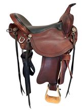 SOLD 2025/09/22j  16 Inch Used Steve Edwards Mule Trail Saddle