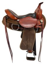 SOLD 2025/09/13  16 Inch Used Steve Edwards Trail Lite Mule Saddle