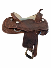 16 Inch Used Teskey Reining Saddle Medium Tree