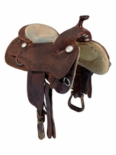 16 Inch Used Teskey Reining Saddle Medium Tree