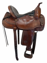 16 Inch Used Tex Tan Trail Saddle Medium Flex Tree