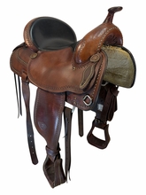 16 Inch Used Tex Tan Trail Saddle Medium Flex Tree