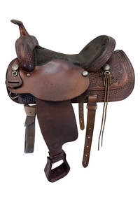 16 Inch Used Tex Tan Trail Saddle Medium Tree