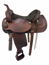 16 Inch Used Tex Tan Trail Saddle Medium Tree