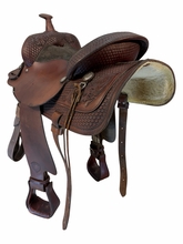 16 Inch Used Tex Tan Trail Saddle Medium Tree