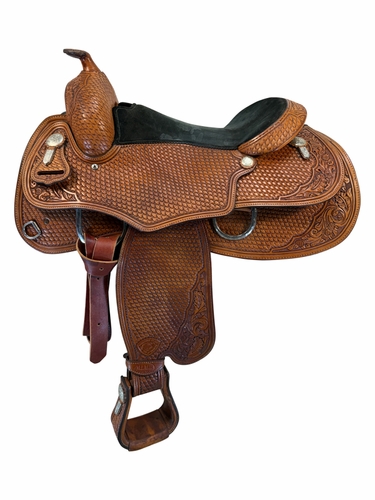 SOLD 08/14/2026ct 16 Inch Used TexTan Reining Saddle Medium Tree