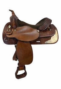 16 Inch Used TexTan Show Saddle Medium Tree