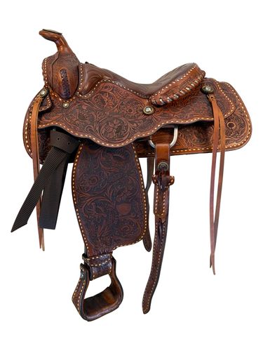 16 Inch Used TexTan Trail Saddle Medium Tree