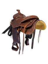 16 Inch Used TexTan Trail Saddle Medium Tree