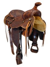 16 Inch Used TexTan Trail Saddle Medium Tree