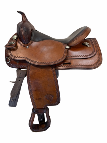 16 Inch Used TexTan Trail Saddle Medium Tree
