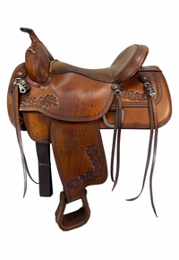 16 Inch Used TexTan Trail Saddle Medium Tree