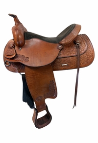 16 Inch Used TexTan Trail Saddle Medium Tree