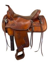 16 Inch Used TexTan Trail Saddle Medium Tree