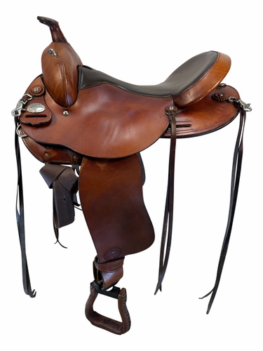 HOLD 2026/07/28e  16 Inch Used TexTan Trail Saddle Medium Tree