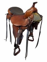 HOLD 2026/07/28e  16 Inch Used TexTan Trail Saddle Medium Tree