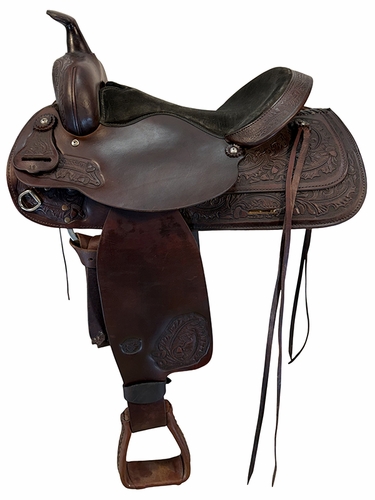 16 Inch Used TexTan Trail Saddle Medium Tree