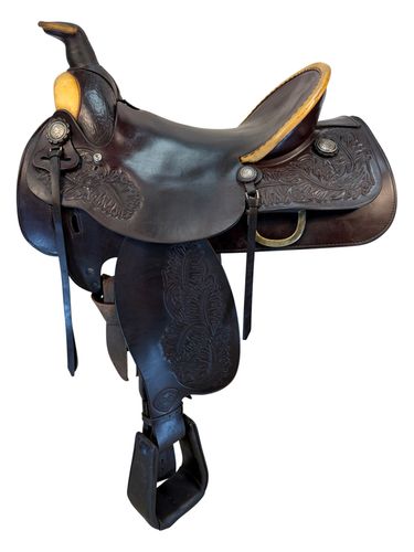 16 Inch Used TexTan Trail Saddle Medium Tree