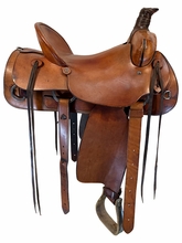 16 Inch Used Vickers Saddlery Ranch Saddle Wide Tree 550