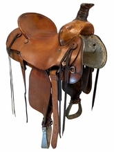 16 Inch Used Vickers Saddlery Ranch Saddle Wide Tree 550
