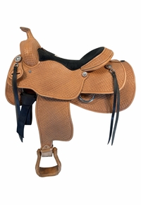 SOLD 2026/03/04j  16 Inch Used Wenger Leatherworks Show Saddle Medium Tree