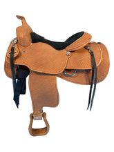 SOLD 2026/03/04j  16 Inch Used Wenger Leatherworks Show Saddle Medium Tree