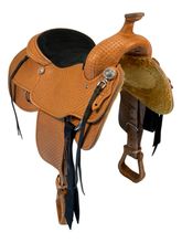 SOLD 2026/03/04j  16 Inch Used Wenger Leatherworks Show Saddle Medium Tree