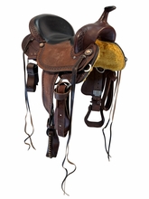 SOLD 2026/07/23 16 Inch Used West 20 Saddle Co Trail Saddle Wide Tree